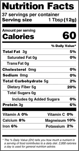 Vista 2 de Worldwide Botanicals Semillas de chía orgánicas molidas, 1 libra, excelente fuente de fibra, proteínas y ácidos grasos omega-3, sin gluten, veganas