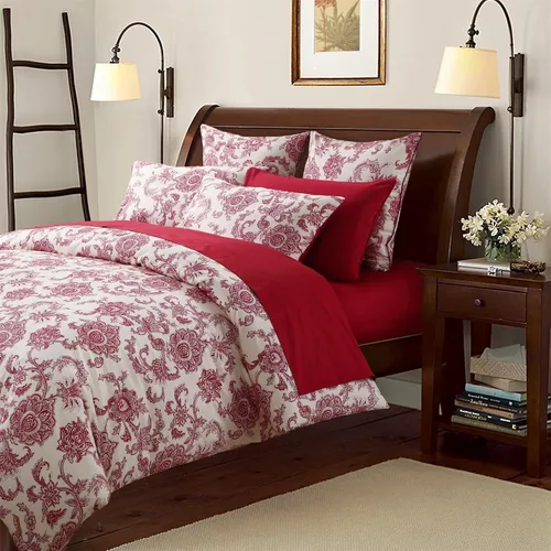 Vista 23 de ABREEZE Juego de funda de edredón tamaño individual con cierre de botón, 100% algodón egipcio, juego de ropa de cama floral de granja, color rosa, 3