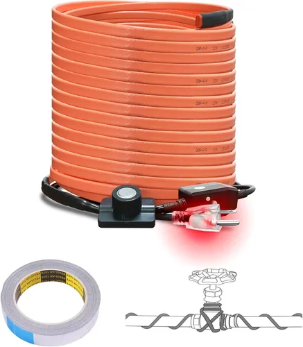 Vista 9 de Cupohus - Cinta térmica de 3 pies para tuberías de agua con termostato