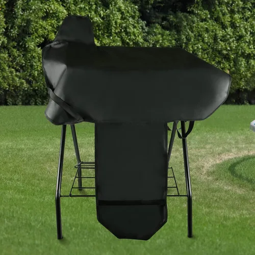 Vista 7 de Funda impermeable para silla de montar de caballo occidental con correas elásticas para fijar de forma segura cada esquina y guardabarros, se adapta