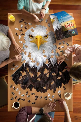 Vista 4 de Madd Capp Rompecabezas - I AM Eagle - 550 piezas - Rompecabezas en forma de animal