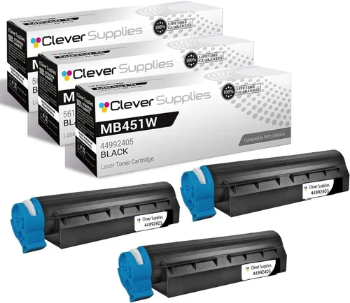 Vista 10 de CS - Cartucho de tóner compatible con Okidata B411D 44574701, color negro