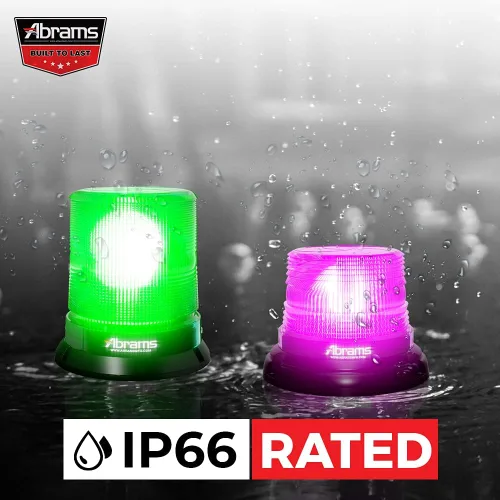 Vista 4 de Abrams StarEye LED Beacon Dome de 7 pulgadas [12 LED] [36 W] Montaje permanente en la parte superior del techo [Clase SAE 1] [30+ patrones de flash]