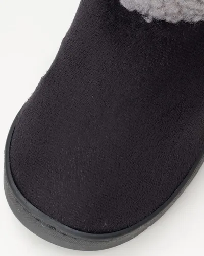 Vista 4 de bebe Botas de invierno para niñas, botas de microgamuza con puños de piel sintética de oveja, Negro