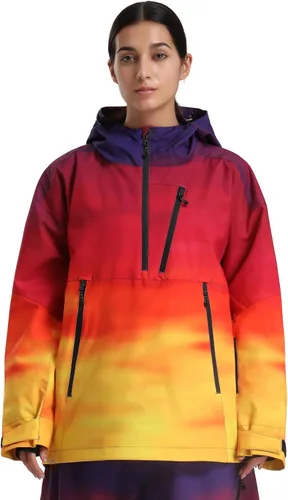 Vista 7 de GSOU SNOW Women's Snowboard Jacket Baggy Ski Jackets Waterproof Snow Hooded Coat Windproof Mountain Winter Outdoor Sports