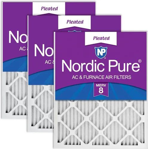 Vista 32 de Nordic Pure 20x20x1 (Tamaño real: 19 1/2 x 19 1/2 x 3/4) Filtros de aire para caldera/aire acondicionado Poly Green MERV 6 – Reduce el polvo