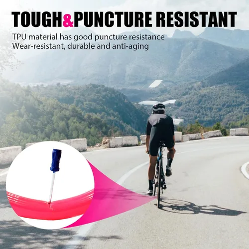 Vista 5 de RideNow TPU Road Bike Inner Tube, 2 Pack Gravel Bike Tube 700 x 32C-47C with 45mm/65mm/85mm Presta Valves, Ultra-Light Puncture Resistant Bicycle