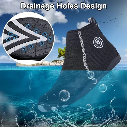 Vista 6 de Padgene Zapatos de agua de piel descalza, calcetines para hombres y mujeres, zapatos deportivos acuáticos unisex para natación, yoga, playa, correr