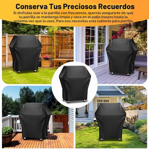 Vista 7 de Funda para parrilla de 32 pulgadas para parrilla al aire libre, impermeable, resistente a la intemperie, resistente a los rayos UV y a