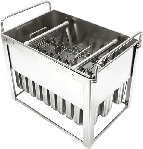 Vista 11 de Kit de moldes para paletas de hielo, soporte de palitos de paletas de hielo de acero inoxidable, molde independiente de 3.00 oz/0.19 libras