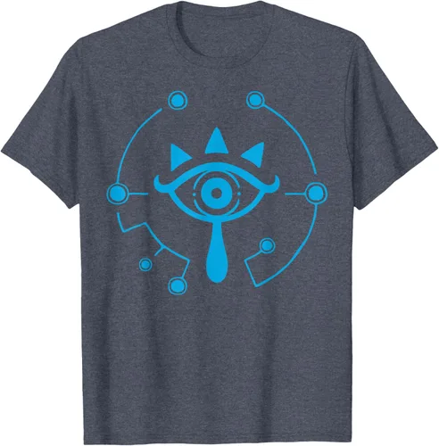 Vista 30 de Zelda Breath of The Wild Sheikah Eye Logo Camiseta Negro