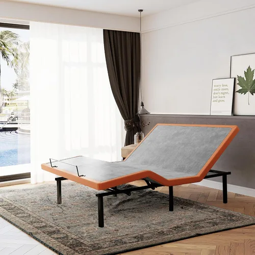 Vista 21 de ESHINE Base de cama ajustable + colchón híbrido de 14 pulgadas Twin XL (Suave Medio) - Espuma viscoelástica de gel de lujo, bases de cama con Gris
