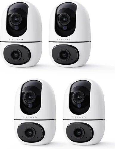 Vista 10 de virtavo Cámara WiFi de Seguridad XD1 para Interiores, No Requiere Suscripción, Monitor de Bebé y Cámara para Mascotas PTZ de Lente Dual 360°