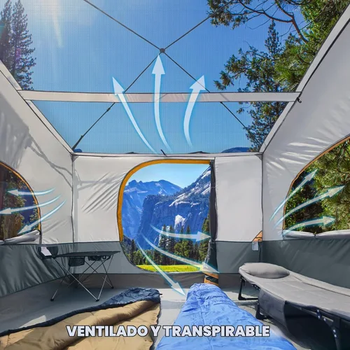 Vista 2 de UNP Cube Tent for Camping, 10x10 Pop Up Canopy Attachment