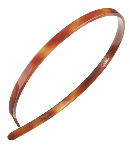 Vista 8 de Diadema marrón para mujer, France Luxe de 1/4 de pulgada, ultracómoda, delgada, África, ajuste flexible con dientes suaves antideslizantes, sujeción
