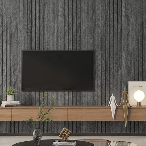Vista 9 de Yenhome Paneles de pared de listones de madera texturizada 3D, paneles acústicos insonorizados para paredes interiores y techos, panel de espuma