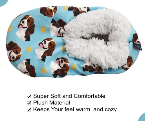 Vista 3 de Chihuahua - Pantuflas súper suaves para mujer talla única pantuflas acogedoras de casa parte inferior antideslizante perfectas para regalos