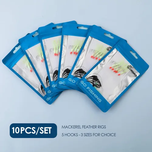 Vista 7 de 10 plataformas de pesca de mar preatadas con cuentas luminosas biónicos para insectos voladores, 10