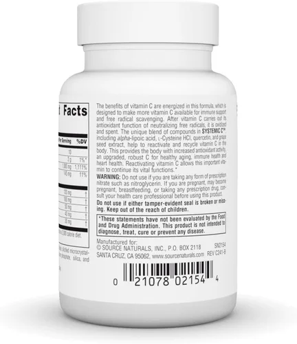 Vista 3 de Source Naturals C sistémico, 500mg - 60 tabletas