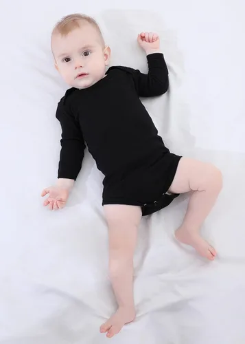 Vista 6 de GUISBY Body para bebé, body de manga larga de rayón para niños y niñas de 0 a 24 meses