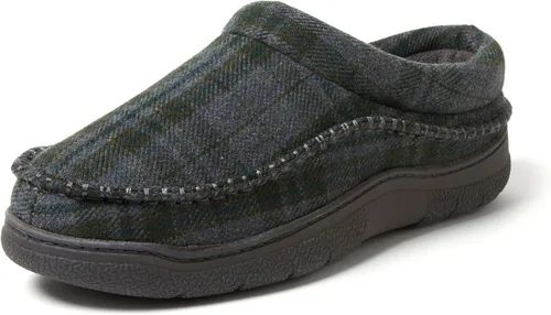 Vista 14 de Dearfoams Pantuflas Thompson de espuma viscoelástica para hombre Negro