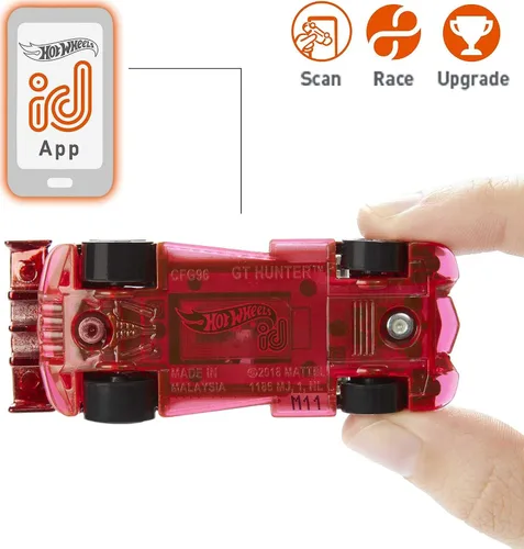 Vista 2 de Hot Wheels id Vehicle GT Hunter con chip NFC integrado, único identificable, escala 1:64, para niños de 8 años en adelante