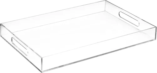 Vista 12 de Home Redefined - Moderna y elegante bandeja rectangular de 17.5 x 12 pulgadas, estilo shagreen, color azul bebé claro, con aspecto de cuero falso