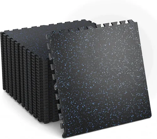 Vista 11 de 0.6" Thick Rubber Top Gym Flooring Mats for Home Gym