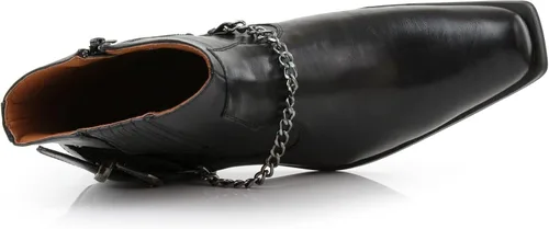 Vista 6 de Ferro Aldo Alejandro MFA606326 - Botas de vestir de espuma viscoelástica para hombre, estilo casual, con hebilla de alta occidental, botas de vestir