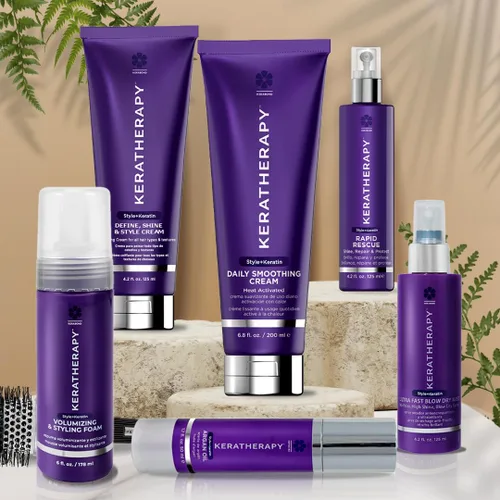 Vista 8 de KERATHERAPY Espuma nutritiva voluminizadora con infusión de queratina, 6 onzas líquidas, 6.0 fl oz, espuma para peinar el cabello con aceite
