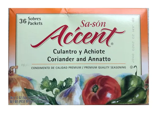 Vista 4 de Sa-son Accent Calidad Condimento premium, Sabor Culantro Achiote, 36