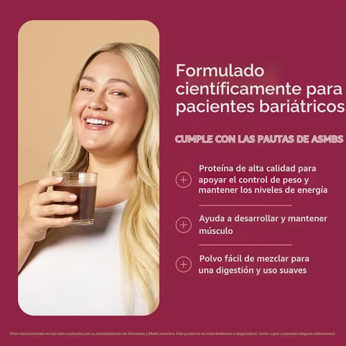 Vista 2 de Bariatric Advantage Mezcla de suplemento alto en proteínas, chocolate, 14 porciones