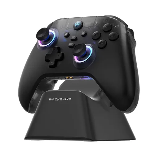 Vista 9 de Machenike G3V2 Bluetooth Controller for Pc/Switch/Ios/Android, Hall Effect Joysticks, RGB Lighting Gaming Controller,2 Programmable Buttons,1000mah