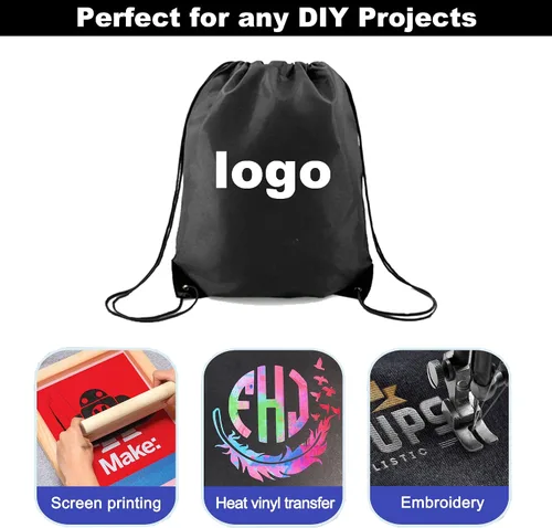 Vista 5 de BeeGreen Bolsa con cordón a granel para fiestas de cumpleaños, deportes, poliéster con cincha, para bricolaje, multiusos, para manualidades