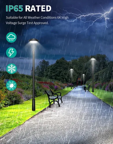 Vista 6 de Luz LED para poste superior con certificación ETL de 60 W, 48 W, 36 W, ajustable, 3 CCT, luces de poste para exteriores ajustables con fotocélula