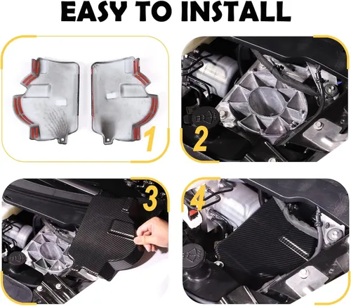 Vista 5 de Cubierta de torre de choque frontal compatible con Chevrolet Corvette C8 2020-2023, cubierta de panel de protección de impactos de plástico ABS