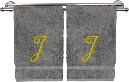 Vista 177 de Toalla de mano con monograma, regalo personalizado, 16 x 30 pulgadas, extra absorbente, 100% algodón turco, acabado de rizo suave, para baño, cocina