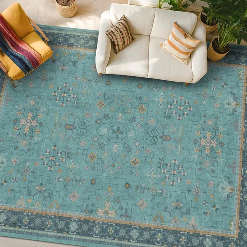 Vista 79 de Hazo Haus – Alfombra pequeña para entrada, cocina o baño, antideslizante con base de goma, resistente a las manchas y a la decoloración, diseño