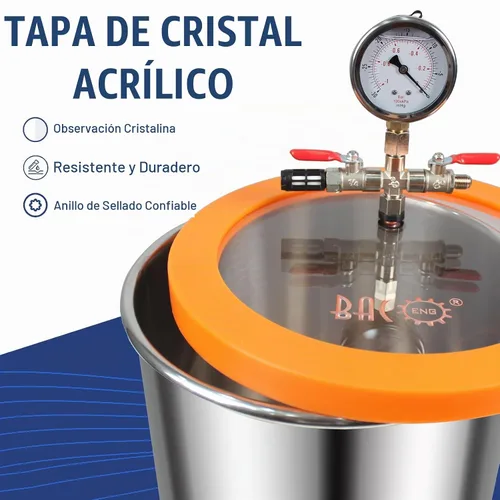 Vista 5 de BACOENG kit de cámara de vacío con bomba de vacío para HVAC, 1