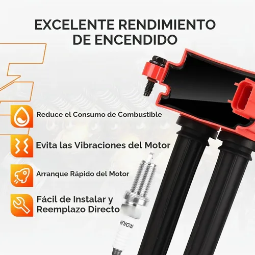 Vista 2 de Bobina de ignición autoexacta paquetes UF504 bujías de iridio fijadas