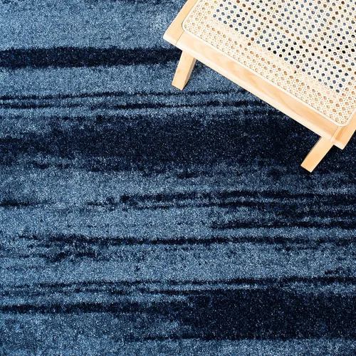 Vista 8 de SAFAVIEH Retro Collection - Alfombra cuadrada de 6 pies, azul claro y azul, diseño abstracto moderno, no desprende pelusa y de fácil cuidado, ideal