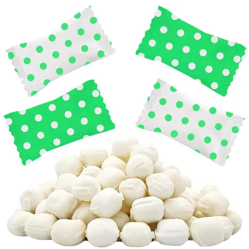 Vista 13 de 55 unidades Fruidles Baby Blue Big Dots Buttermints, caramelos de menta, menta después de la cena, caramelo de mantequilla y menta, sin grasa
