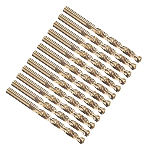 Vista 48 de PATIKIL Broca Jobber de 0.039 in, vástago recto M35 cobalto 5% acero de alta velocidad 135° acabado dorado para metal duro de acero inoxidable - 2