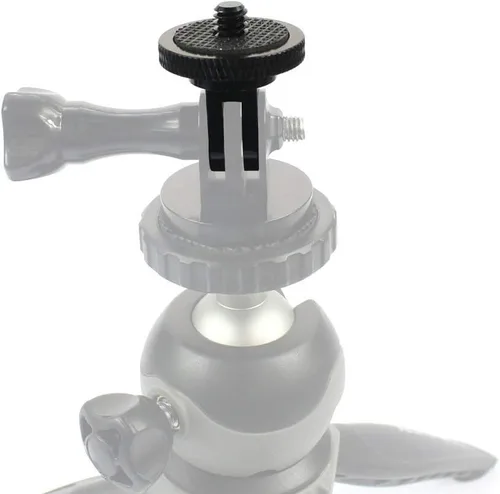 Vista 7 de Soporte de trípode de liberación rápida CNC de aluminio con interfaz base de hebilla de adaptador de 1/4 compatible con Hero 13/12/11, OSMO 360, ONE
