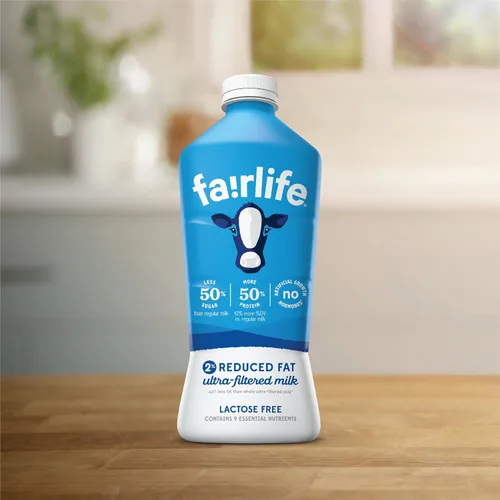 Vista 3 de Fairlife Leche ultra filtrada en grasa reducida al 2%, sin lactosa, 52 onzas líquidas
