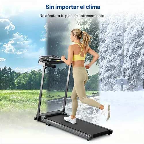 Vista 7 de Cintas de correr para el hogar, máquina de caminar plegable con barra de mango para correr, trotar, gimnasio, compacta, portátil, pequeña
