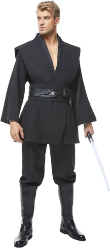 Vista 2 de Skywalker - Disfraz de túnica con capucha para hombre y adulto, capa de Darth Cosplay Halloween