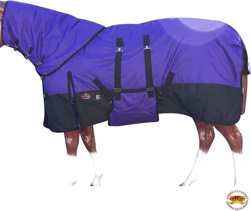 Vista 22 de HILASON 1200D Manta de invierno impermeable para caballo con cubierta para el cuello y envoltura para el vientre Mantas de participación