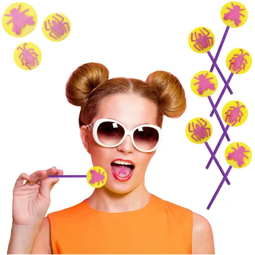 Vista 3 de Fruidles 20 unidades de caramelos para tatuajes de insectos, ideales para rellenos de bolsas de fiesta, 0.28 oz Pops, envueltos individualmente
