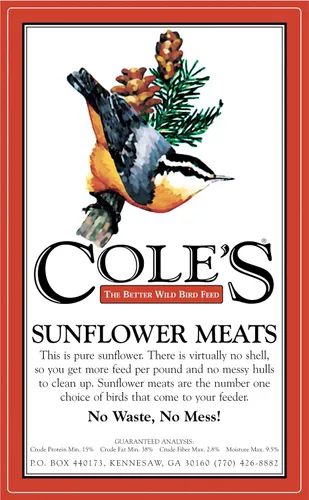 Vista 3 de Cole's SM10 - Semilla de pájaro de carne de girasol, 10 libras